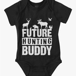 Black Future Hunting Buddy Onesie